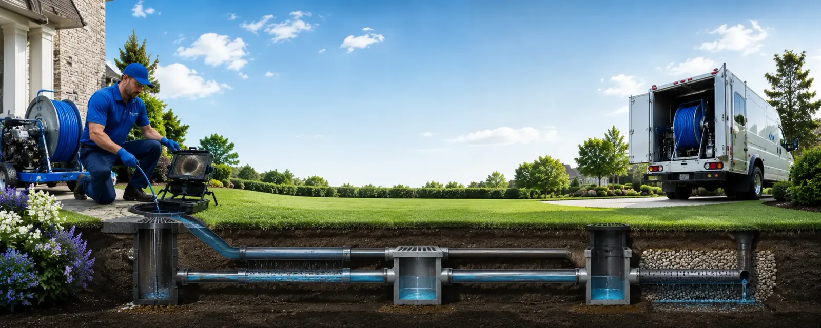 Outdoor drain cleaning information for Rockbridge, IL